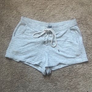 Gray knitted shorts